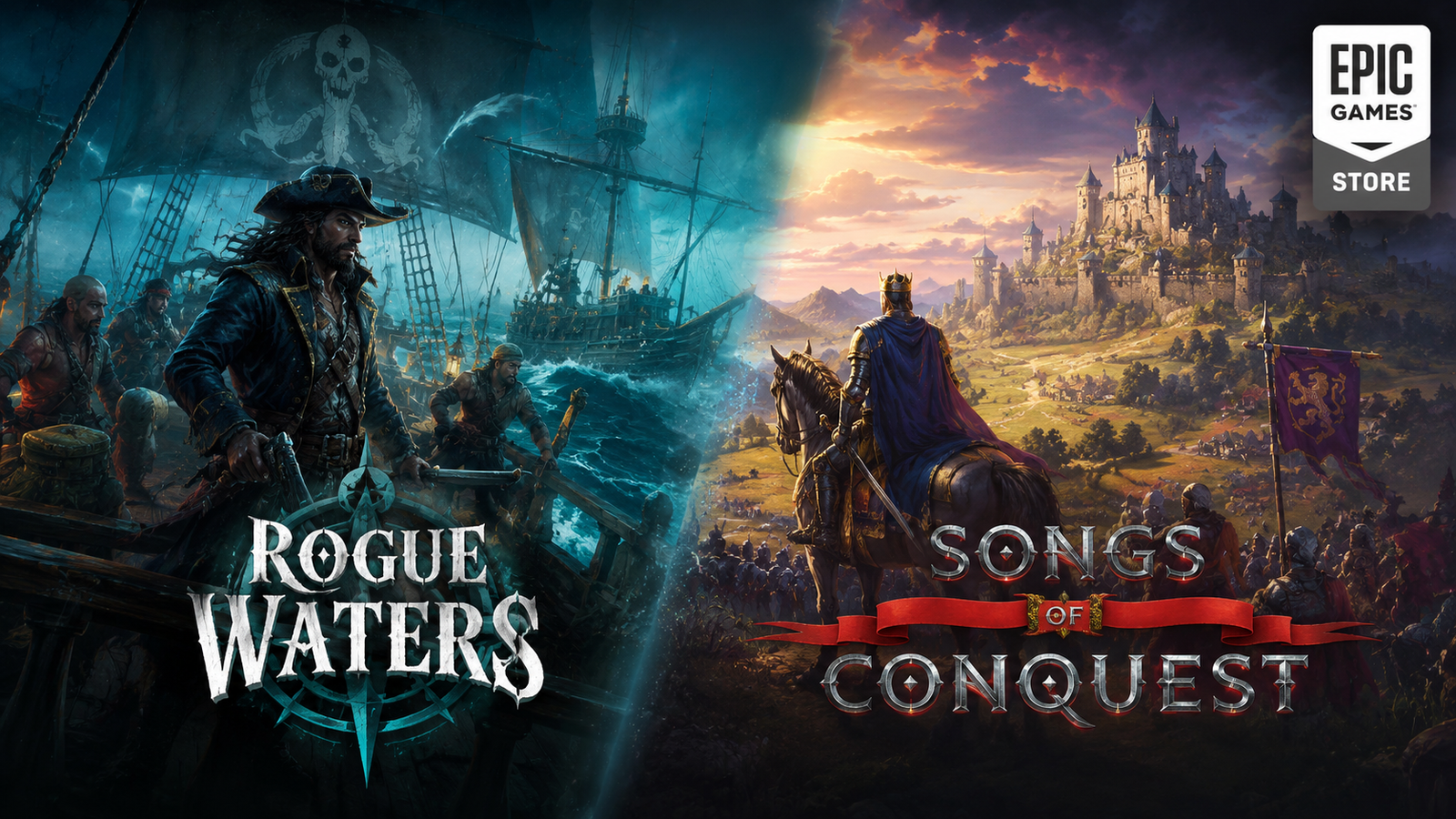 Rogue Waters e Songs of Conquest grátis na Epic Games